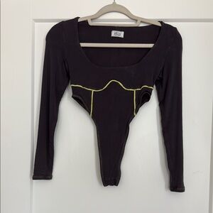 Grey oh Polly Asymmetrical Bustier Bodysuit